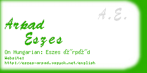 arpad eszes business card